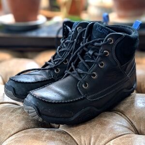 KURU Black Lace Up Boots for Women